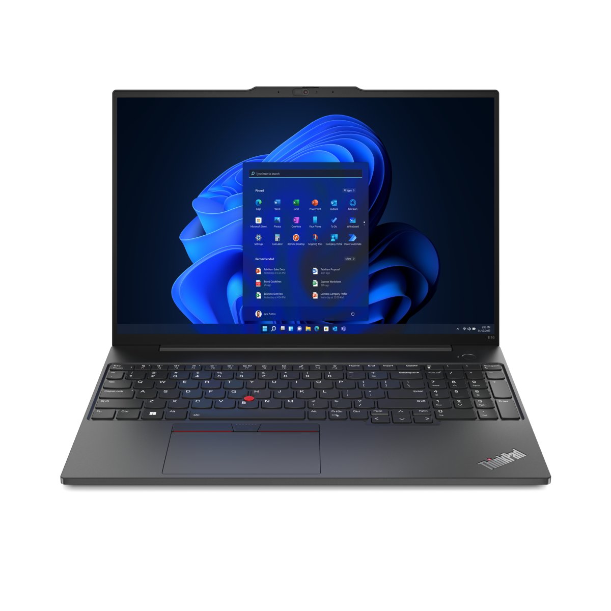 Lenovo ThinkPad E16 Gen 1 (Intel) Intel® Core™ i3 i3-1315U Laptop 40.6 cm (16") WUXGA 8 GB DDR4-SDRAM 256 GB SSD Wi-Fi 6 (802.11ax) Windows 11 Pro UK English Black