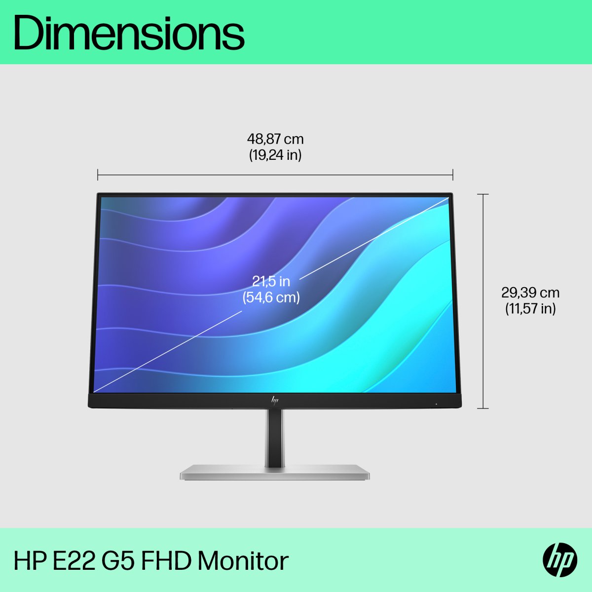 HP E-Series E22 G5 FHD Monitor - Image 5