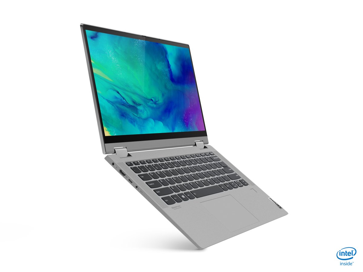 Lenovo IdeaPad Flex 5 14IIL05 Intel® Core™ i5 i5-1035G1 Hybrid (2-in-1) 35.6 cm (14") Touchscreen Full HD 8 GB DDR4-SDRAM 256 GB SSD Wi-Fi 6 (802.11ax) Windows 10 Home in S mode Grey, Platinum - Image 2
