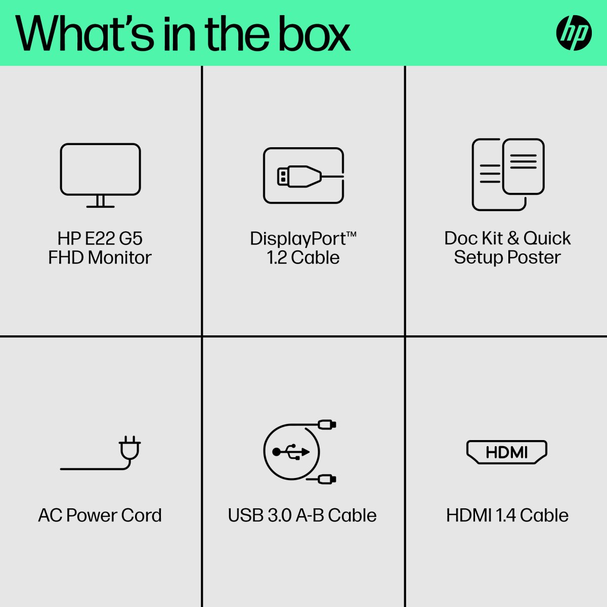 HP E-Series E22 G5 FHD Monitor - Image 4