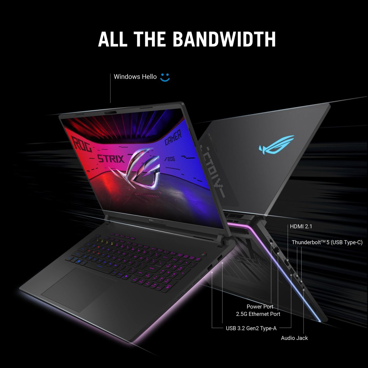 ASUS ROG Strix SCAR 16 G635LX-RW019W Intel Core Ultra 9 275HX Laptop 40.6 cm (16") WQXGA 64 GB DDR5-SDRAM 2 TB SSD NVIDIA GeForce RTX 5090 Wi-Fi 7 (802.11be) Windows 11 Home Black - Image 17