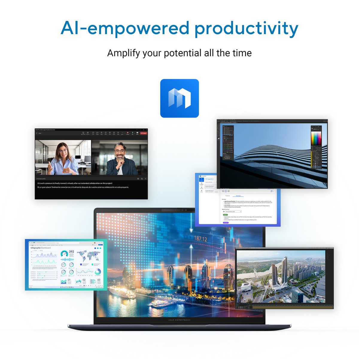 ASUS ExpertBook B5 B5605CC-MBU715X Intel Core Ultra 7 255H Laptop 40.6 cm (16") WUXGA 16 GB DDR5-SDRAM 512 GB SSD Wi-Fi 7 (802.11be) Windows 11 Pro Grey - Image 14