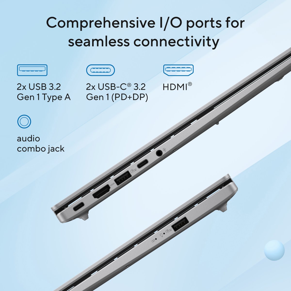 ASUS Vivobook 14 X1407CA-LY086W Intel Core Ultra 5 225H Laptop 35.6 cm (14") WUXGA 16 GB DDR5-SDRAM 512 GB SSD Wi-Fi 6 (802.11ax) Windows 11 Home Gold - Image 11