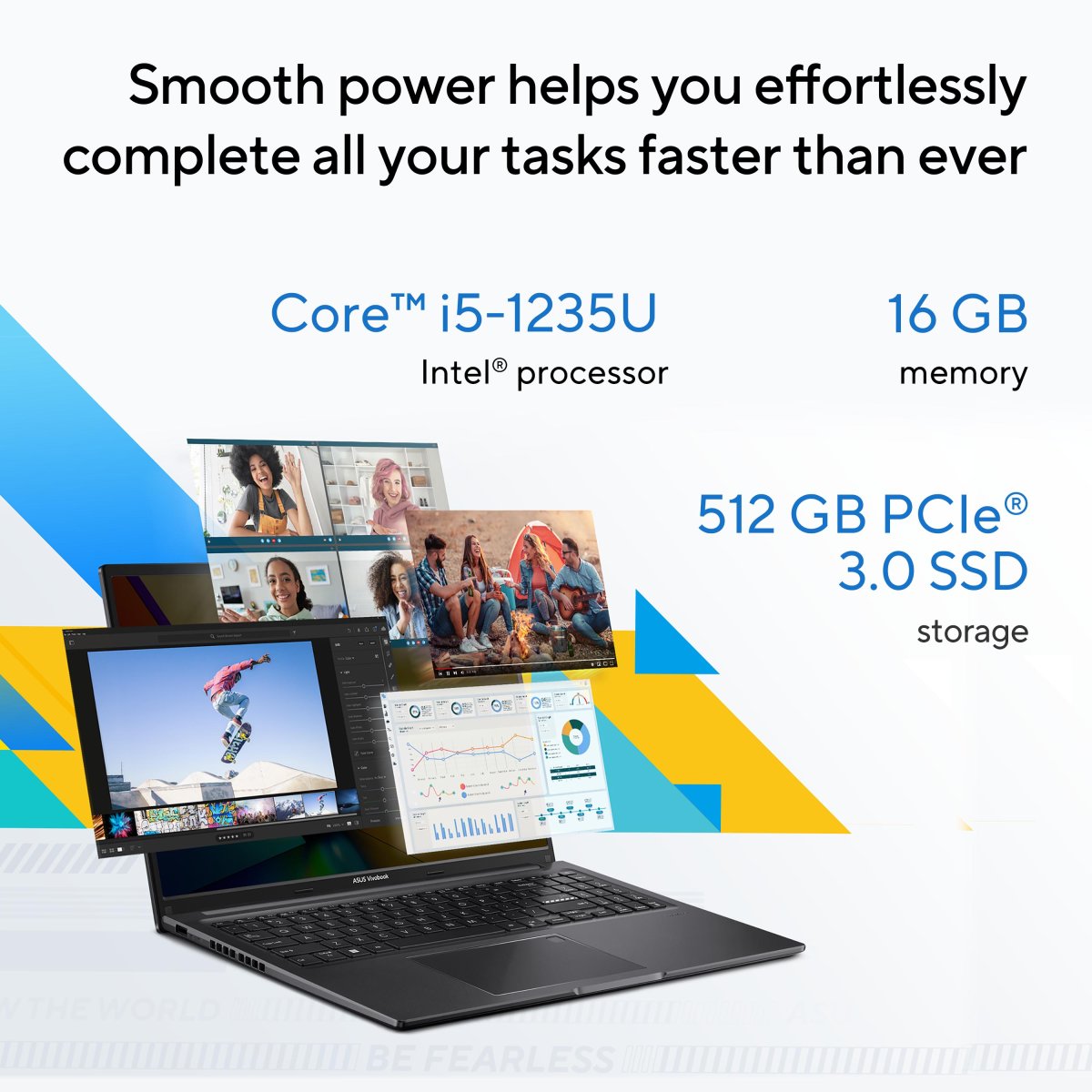 ASUS Vivobook 16 X1605ZA-MB004W Intel® Core™ i5 i5-1235U Laptop 40.6 cm (16") WUXGA 16 GB DDR4-SDRAM 512 GB SSD Wi-Fi 6 (802.11ax) Windows 11 Home Silver - Image 27