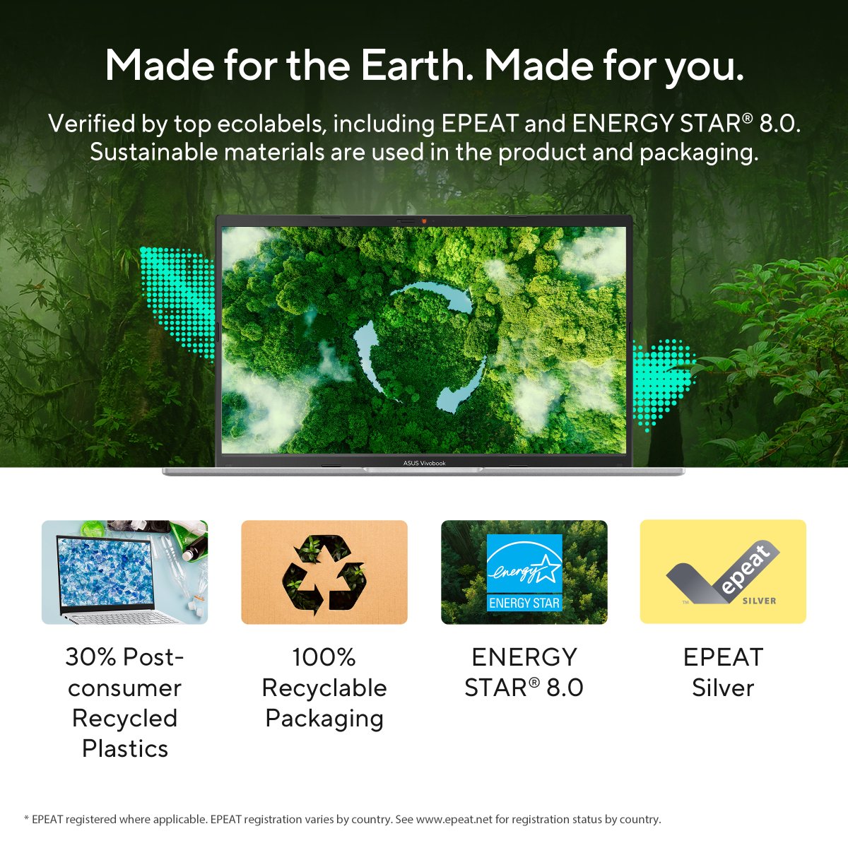 ASUS Vivobook 15 M1502YA-NJ033W AMD Ryzen™ 7 7730U Laptop 39.6 cm (15.6") Full HD 16 GB DDR4-SDRAM 512 GB SSD Wi-Fi 6E (802.11ax) Windows 11 Home Silver - Image 15