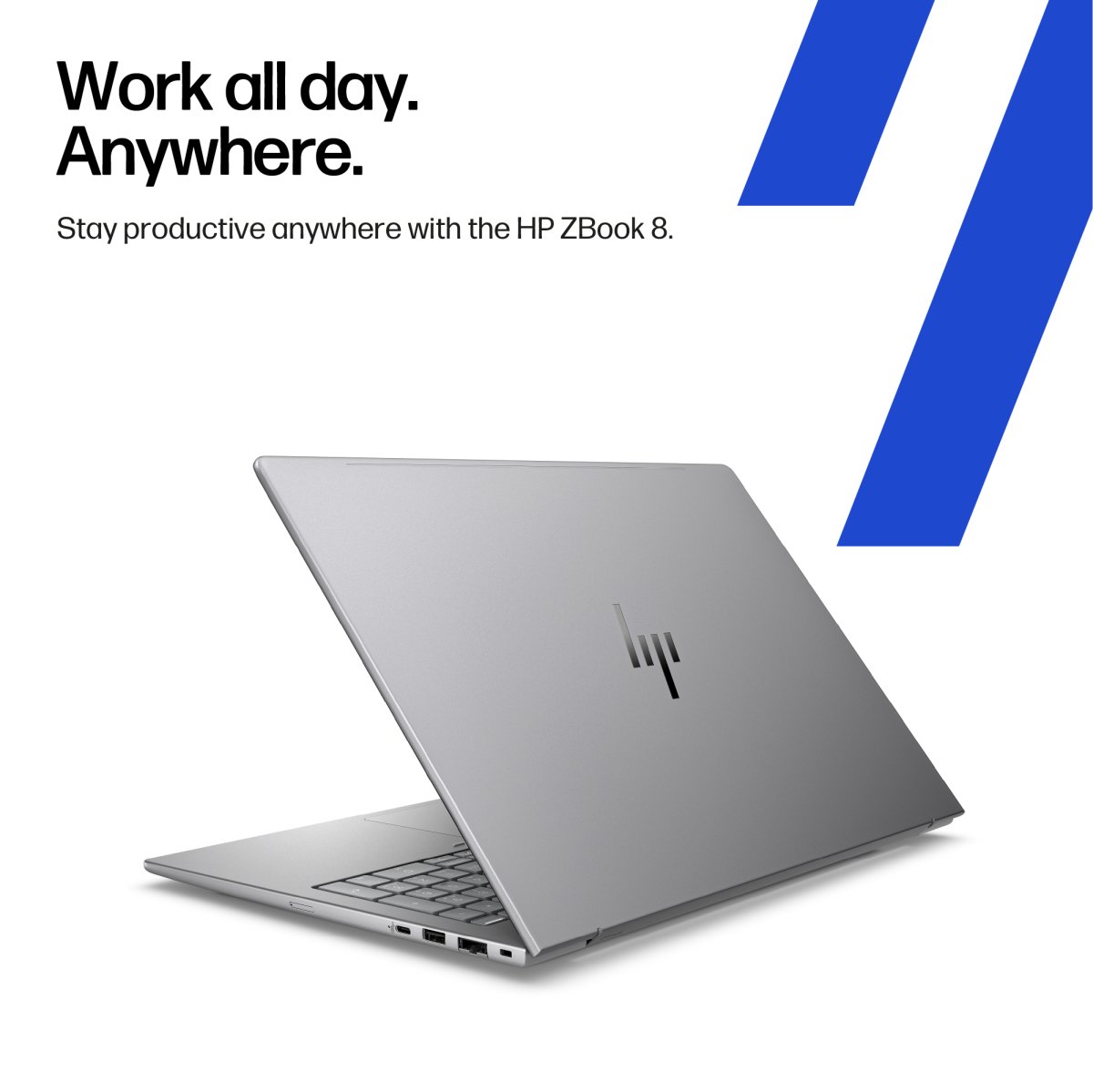 HP ZBook 8 G1i Data Science Intel Core Ultra 9 285H Mobile workstation 40.6 cm (16") WUXGA 32 GB DDR5-SDRAM 1 TB SSD NVIDIA RTX 500 Ada Wi-Fi 7 (802.11be) Windows 11 Pro AI Workstation, AI PC Silver - Image 7