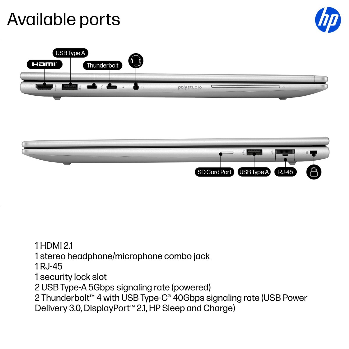 HP EliteBook 6 G1i 16 inch Notebook AI PC Wolf Pro Security Edition Intel Core Ultra 7 255U Laptop 40.6 cm (16") Touchscreen WUXGA 32 GB DDR5-SDRAM 512 GB SSD Wi-Fi 7 (802.11be) Windows 11 Pro Silver - Image 5