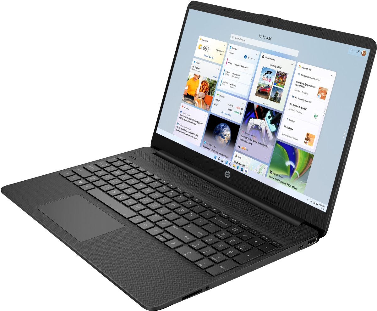 HP 15s-fq0004na Intel® Pentium® Silver N5030 Laptop 39.6 cm (15.6") Full HD 4 GB DDR4-SDRAM 128 GB SSD Wi-Fi 5 (802.11ac) Windows 11 Home in S mode Black - Image 4