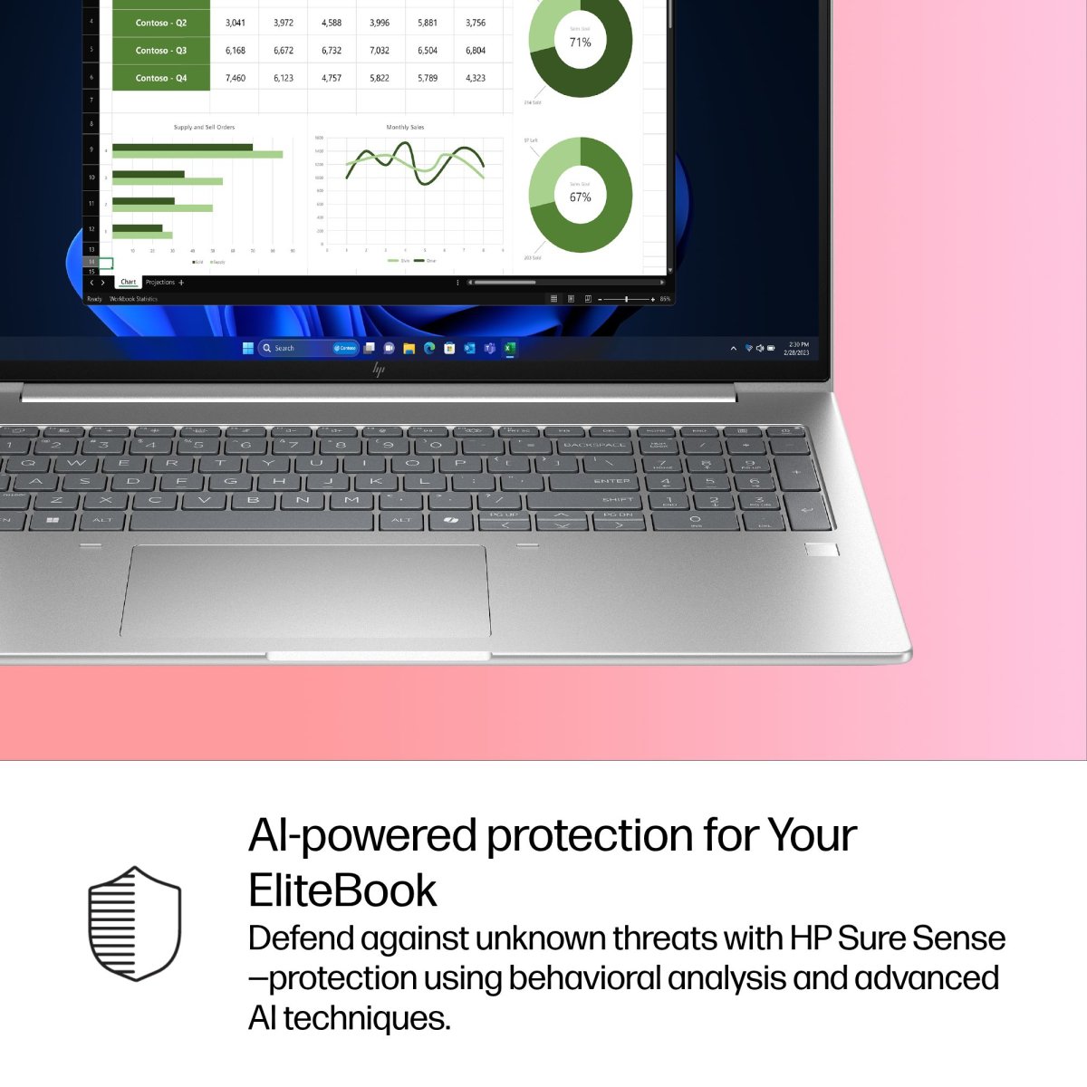 HP EliteBook 6 G1i 16 inch Notebook AI PC Wolf Pro Security Edition Intel Core Ultra 7 255U Laptop 40.6 cm (16") Touchscreen WUXGA 32 GB DDR5-SDRAM 512 GB SSD Wi-Fi 7 (802.11be) Windows 11 Pro Silver - Image 8