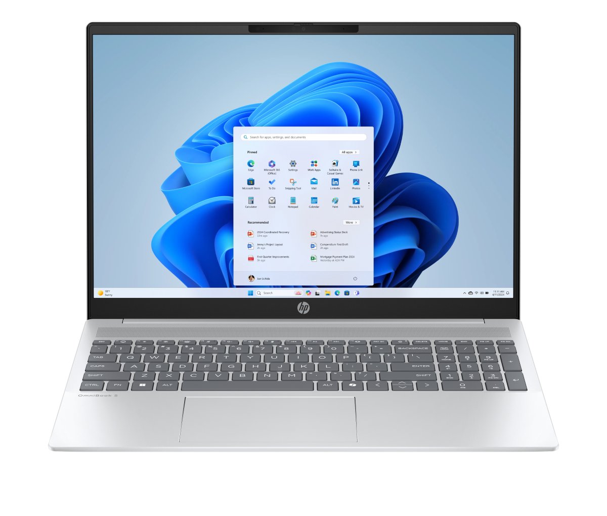 HP OmniBook 5 16-bc1003na AMD Ryzen™ 5 8540U Laptop 40.6 cm (16") 2K 8 GB LPDDR5-SDRAM 512 GB SSD Wi-Fi 6 (802.11ax) Windows 11 Home Silver